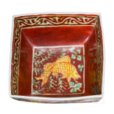 Eisenrot glasierte Schale mit Fischen, China, wohl Ende 19./Anfang 20. Jhdt.