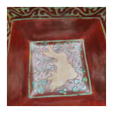 Eisenrot glasierte Schale mit Fischen, China, wohl Ende 19./Anfang 20. Jhdt.