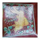 Eisenrot glasierte Schale mit Fischen, China, wohl Ende 19./Anfang 20. Jhdt.