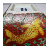 Eisenrot glasierte Schale mit Fischen, China, wohl Ende 19./Anfang 20. Jhdt.