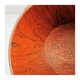 Gro&szlig;er Famille-rose-Pinseltopf in Holzoptik, China, wohl sp&auml;tes 19./Anfang 20. Jhdt.