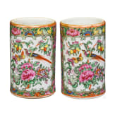 Ein Paar Pinselwascher im Famille-rose-Stil, China, um 1900
