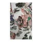Gro&szlig;e Famille-verte-Vase mit Soldaten, China, 19./20. Jhdt.