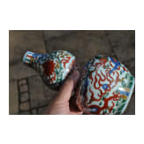 Doppelk&uuml;rbis-Wucai-Vase mit Jiajing-Sechszeichenmarke, China, 20. Jhdt.