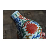 Doppelk&uuml;rbis-Wucai-Vase mit Jiajing-Sechszeichenmarke, China, 20. Jhdt.