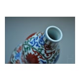 Doppelk&uuml;rbis-Wucai-Vase mit Jiajing-Sechszeichenmarke, China, 20. Jhdt.