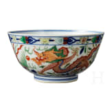 Doucai-Drachenschale mit Kangxi-Marke, wohl aus dieser Epoche