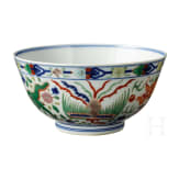 Doucai-Drachenschale mit Kangxi-Marke, wohl aus dieser Epoche