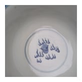 Blau-wei&szlig;e Schale mit Drachen, China, wohl Kangxi-Periode