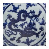 Gro&szlig;e blau-wei&szlig;e Doppelk&uuml;rbisvase, China, wohl Wanli-Periode