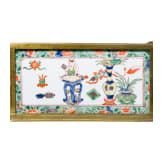 Ormolu-Schreibtischset mit chinesischen Porzellanplaketten, Frankreich, um 1800