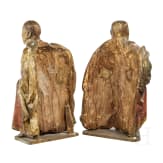 Zwei M&ouml;nche, polychrom gefasstes Holz, Macao/China, 18. - 19. Jhdt.