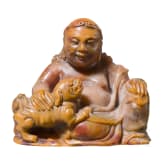 Luohan-Figur aus Speckstein, China, 18. Jhdt.