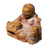 Luohan-Figur aus Speckstein, China, 18. Jhdt.