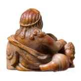 Luohan-Figur aus Speckstein, China, 18. Jhdt.