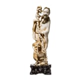Gro&szlig;e Elfenbeinfigur Shou Xings, China, um 1900