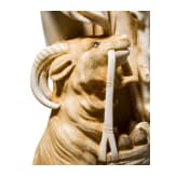 Gro&szlig;e Elfenbeinfigur Shou Xings, China, um 1900