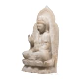 Massive Alabasterfigur der Guanyin, China, um 1900