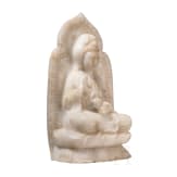 Massive Alabasterfigur der Guanyin, China, um 1900