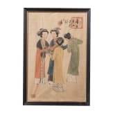 "Hofdamen des ehemaligen Shu-Staates" nach Tang Yin, Aquarell, China, 19. Jhdt.