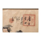 "Hofdamen des ehemaligen Shu-Staates" nach Tang Yin, Aquarell, China, 19. Jhdt.