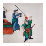 Ein Paar Temperabilder auf Reispapier, China, 18. Jhdt.