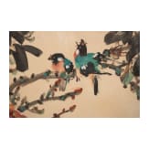 Feines Blumenbild in Aquarell, China, 1. H&auml;lfte 20. Jhdt.