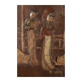 Steineingelegtes Holzpaneel, China, 19. Jhdt.