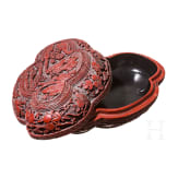 Rotlackdose mit Han Xiangzi, China, 19. Jhdt.