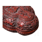 Rotlackdose mit Han Xiangzi, China, 19. Jhdt.