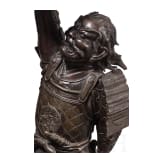 Samurai-Bronze mit R&auml;ucher-Koro, Japan, Meiji-Periode