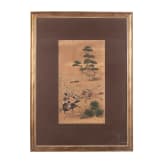 Rasende Samurai, Rimpa-Blattgoldmalerei, Japan, Edo-/Meiji-Periode