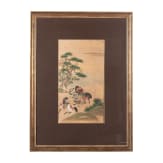 Entk&ouml;pfung eines Samurai, Rimpa-Blattgoldmalerei, Japan, Edo-/Meiji-Periode