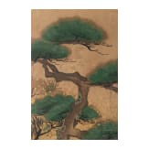 Entk&ouml;pfung eines Samurai, Rimpa-Blattgoldmalerei, Japan, Edo-/Meiji-Periode