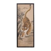 Seidenbild mit schreitendem Tiger, Japan, 1. H&auml;lfte 20. Jhdt.