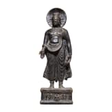 Bodhisattva Maitreya aus Bronze, Pakistan/Indien, 19. Jhdt.