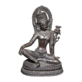 Bronzestatuette der Indra, Nepal, sp&auml;tes 19. Jhdt.