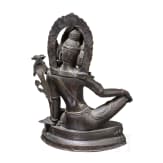Bronzestatuette der Indra, Nepal, sp&auml;tes 19. Jhdt.