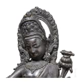 Bronzestatuette der Indra, Nepal, sp&auml;tes 19. Jhdt.
