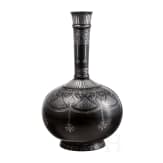 Silbereingelegte Bidri-Flasche, Indien, um 1800