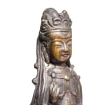 Vergoldete Bronzestatuette Avalokiteshvaras, Korea, Vereinigtes Silla (668 - 935)