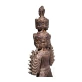 Bronze-Statuette einer tanzenden Hevajra (Ardhaparyanka), Bayon-Stil, Kambodscha, Khmer-Reich, 12. - 13. Jhdt.