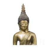 Shakyamuni in Dhyana-Mudra aus vergoldeter Bronze, Thailand, Lan-Na-K&ouml;nigreich, 15./16. Jhdt.
