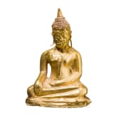 Kleine Buddha-Figur aus massivem Gold, Thailand, 17./18. Jhdt.