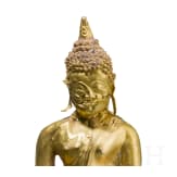 Kleine Buddha-Figur aus massivem Gold, Thailand, 17./18. Jhdt.