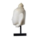 Buddhakopf aus Alabaster, Burma, Shan-Stil, 18./19. Jhdt.