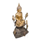 Lackierte und vergoldete Buddhafigur, Burma, 17./18. Jhdt.