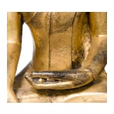 Lackierte und vergoldete Buddhafigur, Burma, 17./18. Jhdt.
