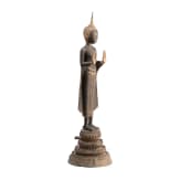 Stehender Buddha aus Bronze, Thailand, 19. Jhdt.