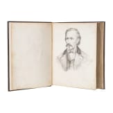 P. W. Wunder und Peter Hirsch (1889 - 1978) - "Die regierenden P&auml;pste" (285 Portr&auml;tzeichnungen) und eine Papstm&uuml;tze (Camauro)
